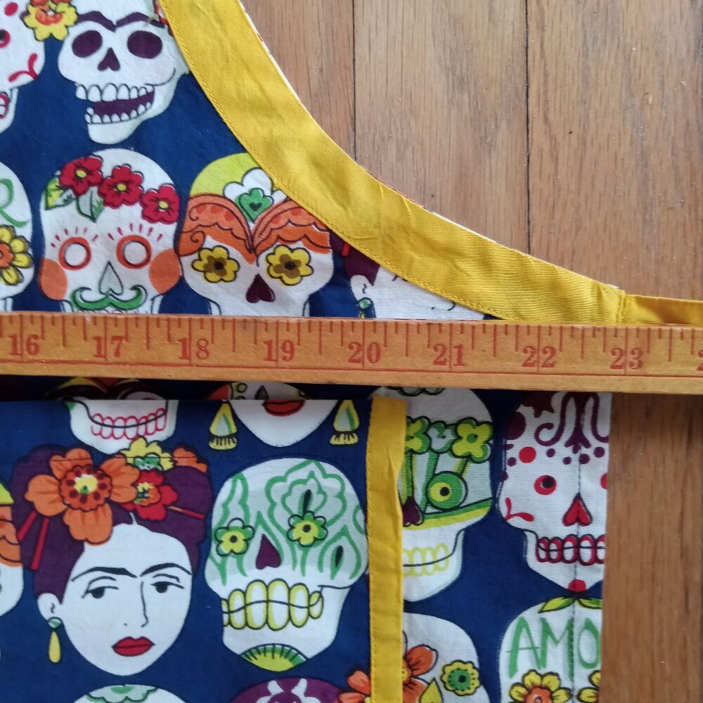 Cotton Apron - Day of the Dead - Brilliant Colors